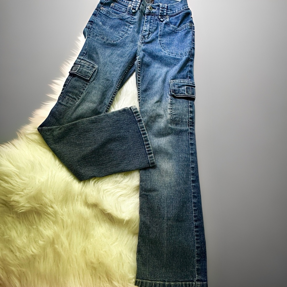 Arizona Jean Co Blue Denim Cargo Slim Jeans, 12